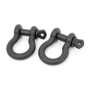 5/8 D Ring Shackles | Cast | 3/4" Pin | Pair | Black (RS179)