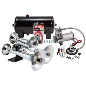 Problaster Complete Chrome Abs Triple Train Horn Package With 150 Psi Sealed Air System (HK6)