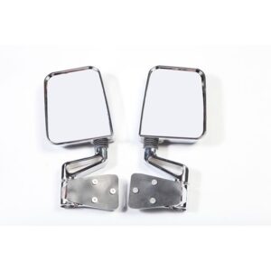 Door Mirror Kit, Dual Focus, Chrome; 87-02 Jeep Wrangler YJ/TJ (11018.01)
