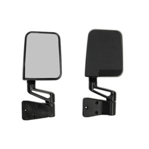 Door Mirror Kit, Pair, Black; 87-02 Jeep Wrangler YJ/TJ (7694)