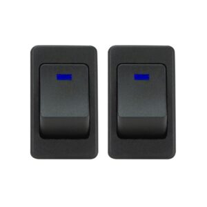 No logo Rocker switch with blue led indicator (2 pack) (90124)